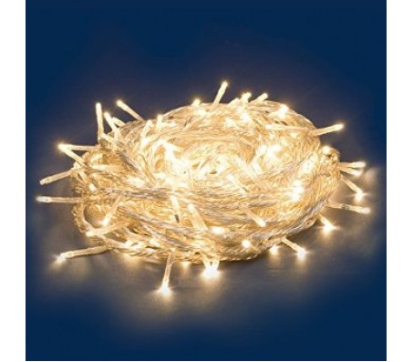 Minilucciole 120 led bianco caldo filo trasparente